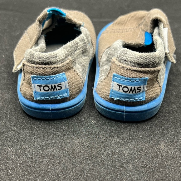 Toms Canvas Baby Shoes Sz 3 - Picture 3 of 6